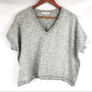 MADEWELL Marled Ellendale Sweater Cap Sleeve Sz L